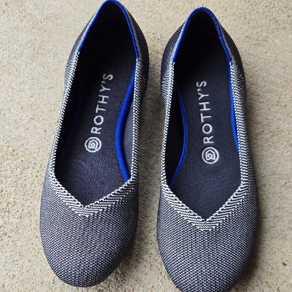 Rothy's Women's Black and Blue Flats - Picture 2 of 11